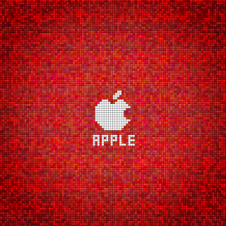 Red background apple logo side - dahlov ipcar free wallpaper
