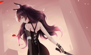 Woman long hair knife red - a red heart free wallpaper