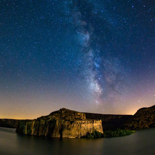 Lake mountain stars sky water - david boyd free wallpaper