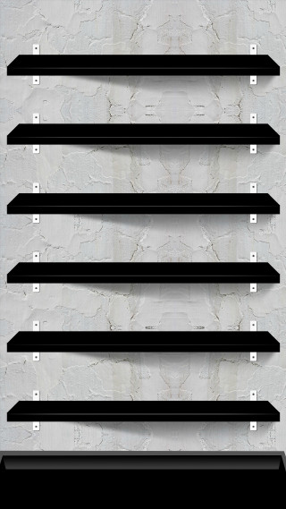 Black shelf five shelves white - constructivism free wallpaper