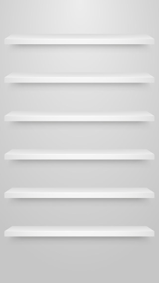 White shelf five shelves light - a minimalist painting free wallpaper