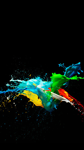 Black background multicolored object white - alberto seveso free wallpaper