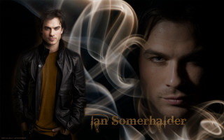 Man leather jacket smoke black - visual art free wallpaper