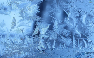 Frosty window blue background sky - abstract illusionism free wallpaper