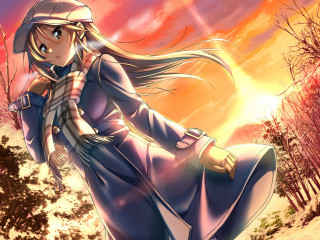 Woman dress hat snow sword - a sword free wallpaper
