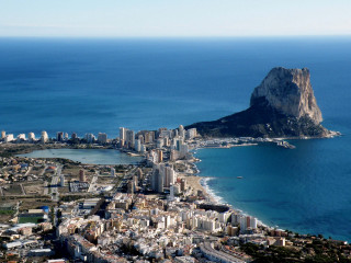 City water mountain aerial beach - a city next free wallpaper