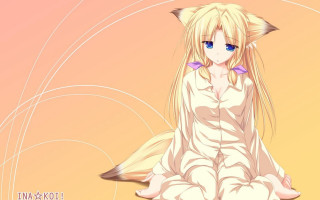 Anime girl blonde fox ears 2 - a cat ear free wallpaper