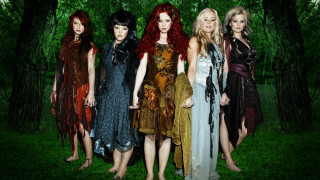 Women forest dresses hair colors - a group of women free wallpaper for desktop