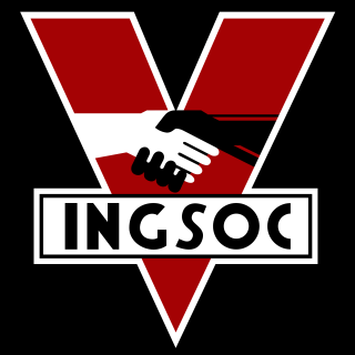 Red white logo handshake ingsoc - logo free wallpaper