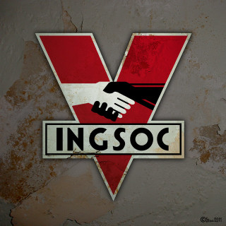 Red white sign handshake ingsoc - david young cameron free wallpaper