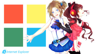 Anime girls colorful background internet - aimitsu free wallpaper