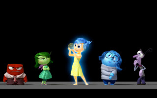 Cartoon characters standing line black - a line free wallpaper