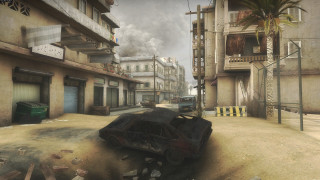 Car dirt building street palm - car free wallpaper