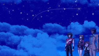 People cloud sky shooting star - night sky free wallpaper