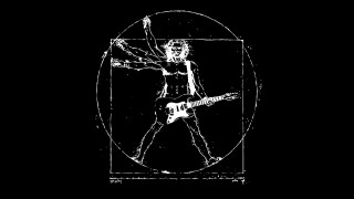 Man guitar circle black background - golden ratio illustration free wallpaper