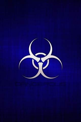 Blue background white biohazard black - neoplasticism free wallpaper