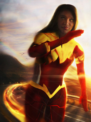 Woman red yellow costume cell - costume free wallpaper