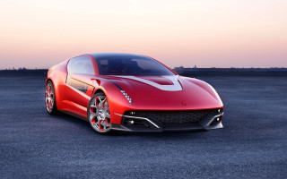 Red sports car parking lot 63 - a red sports car free wallpaper