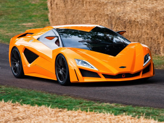 Orange sports car driving hay - nice free wallpaper