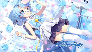 Girl white dress blue hair 2 - blue hair free wallpaper