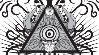 Triangle skull clock third eye - a triangle free wallpaper