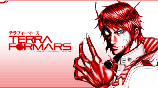 Red hair man blood tera - a white shirt holding free wallpaper