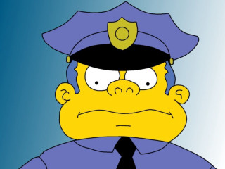 Sad cartoon character police uniform - sad free wallpaper