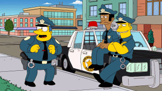 Cartoon police officer conversation street - excessivism free wallpaper