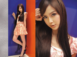 Woman short dress high heels - chen lin free wallpaper