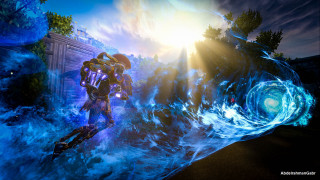 Man suit blue wave brightlight - a man in a suit free wallpaper