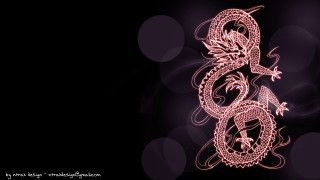 Pink dragon black background purple - dragon art free wallpaper
