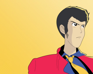 Cartoon man tie yellow background - dean roger free wallpaper