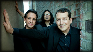 Group people brick wall arms - a black suit free wallpaper