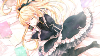 Anime girl floor hair wind - the wind free wallpaper