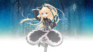 Anime character long blonde hair - black clothes free wallpaper