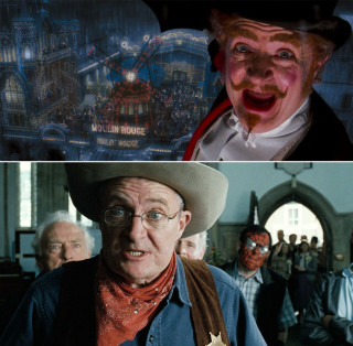 Man hat fake face picture - movie scene free wallpaper
