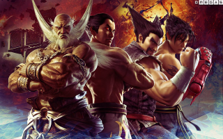 Men fire demon background group - a group of men free wallpaper