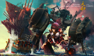 Woman costume giant ship engine - a woman in a costume free wallpaper for desktop
