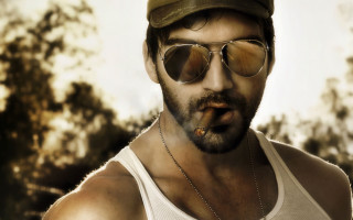Man beard glasses smoking cigarette - tom of finland free wallpaper