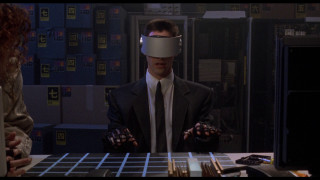 Blindfolded man formal suit UE5 - beeple free wallpaper for desktop
