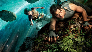 Man woman cave rope boat - a cave free wallpaper