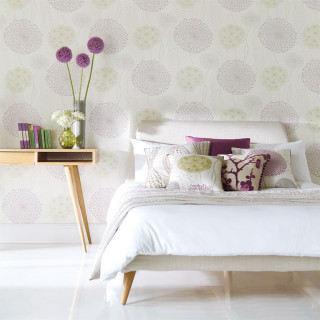 Bed white comforter pillows nightstand - a bed free wallpaper