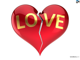 Broken heart love crack image - autodestructive art free wallpaper