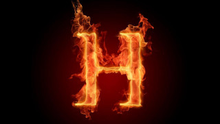 Fire letter black red background 3 - a red letter free wallpaper