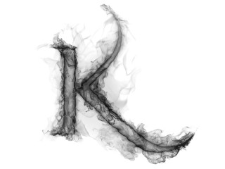 Smoke letter k black texture - kinetic free wallpaper