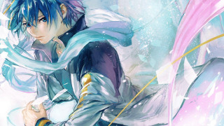 Man blue hair scarf around - background free wallpaper for desktop
