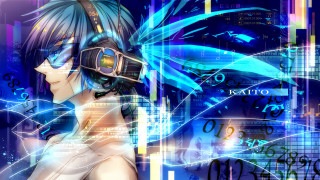 Woman headphones futuristic background numbers - headphone free wallpaper