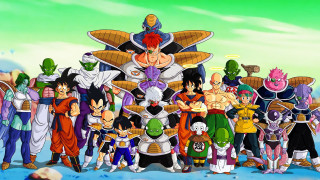 Cartoon characters group sky background 2 - a group of cartoon characters free wallpaper