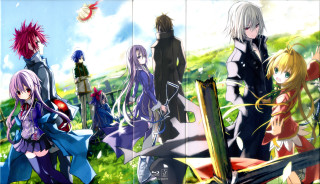 Anime characters field swords group - a group of anime characters free wallpaper