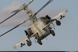 Military helicopter blue sky propellers 2 - gear free wallpaper